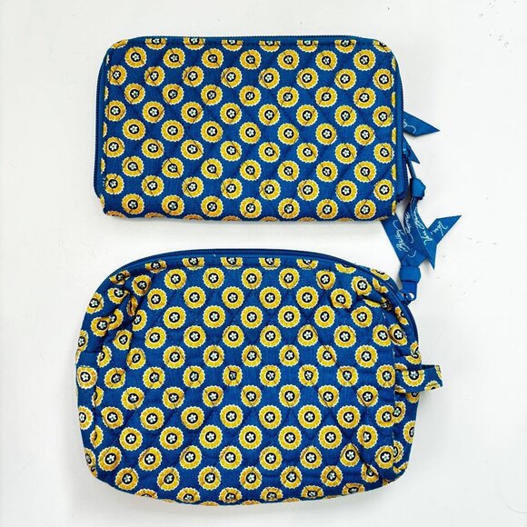Vera Bradley Travel Set Duffle Bag Cosmetic Pouch Wallet Riviera Classic Excel! - Picture 11 of 16